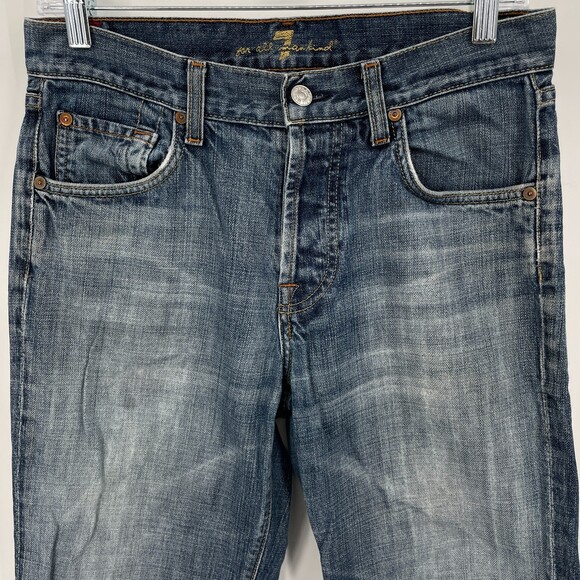 7 FOR ALL MANKIND Wide Leg Button Fly Jeans Size 29 - Picture 2 of 6